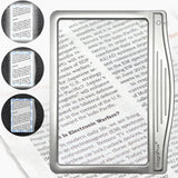 5X Large Ultra Bright LED Page Magnifier with 12 Anti-Glare Dimmable LEDs
