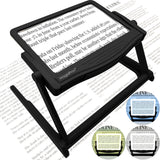 5x LED Page Magnifier with 3 Color Light Modes & Detachable Hands-Free Stand