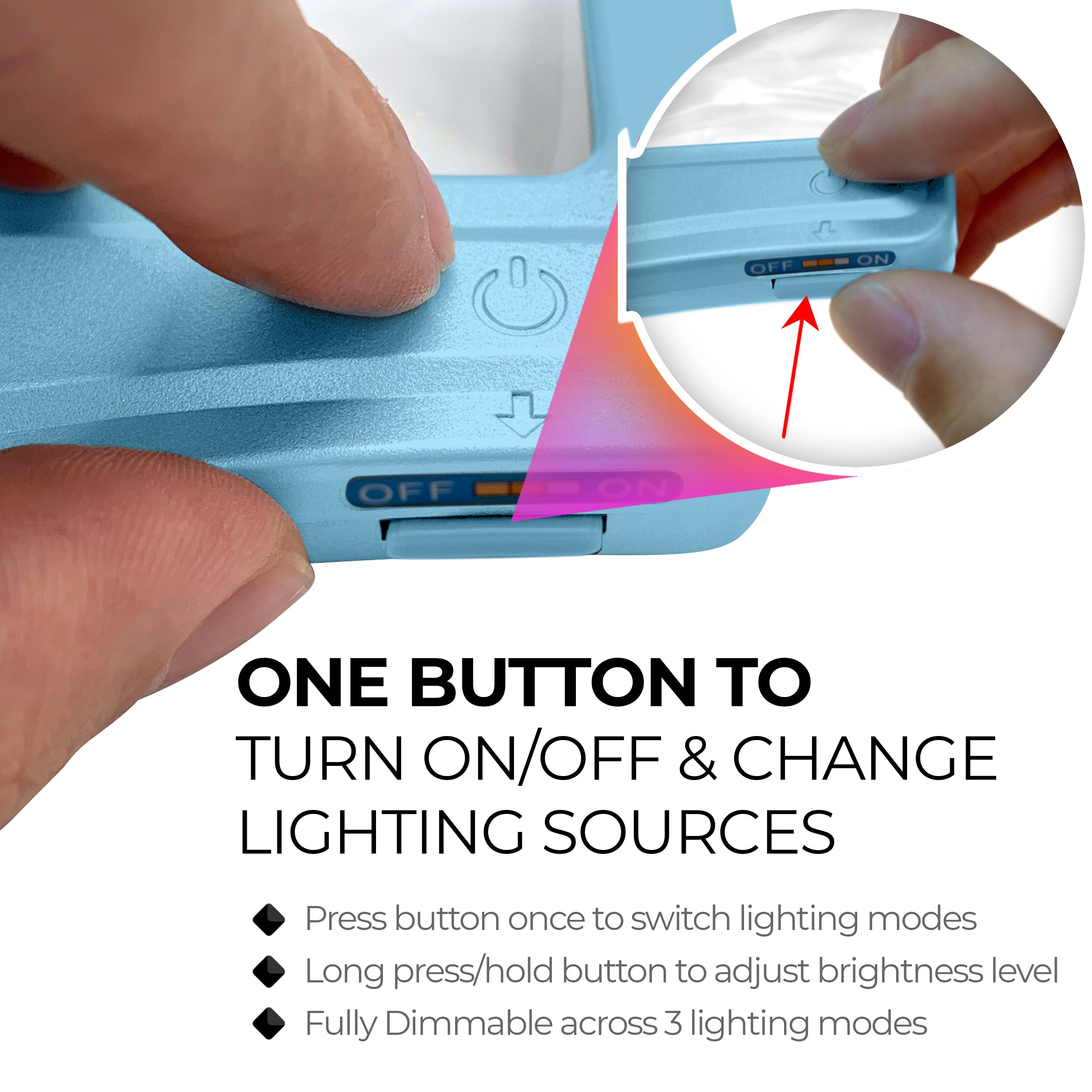 5x LED Page Magnifier with 3 Color Light Modes & Detachable Hands-Free ...