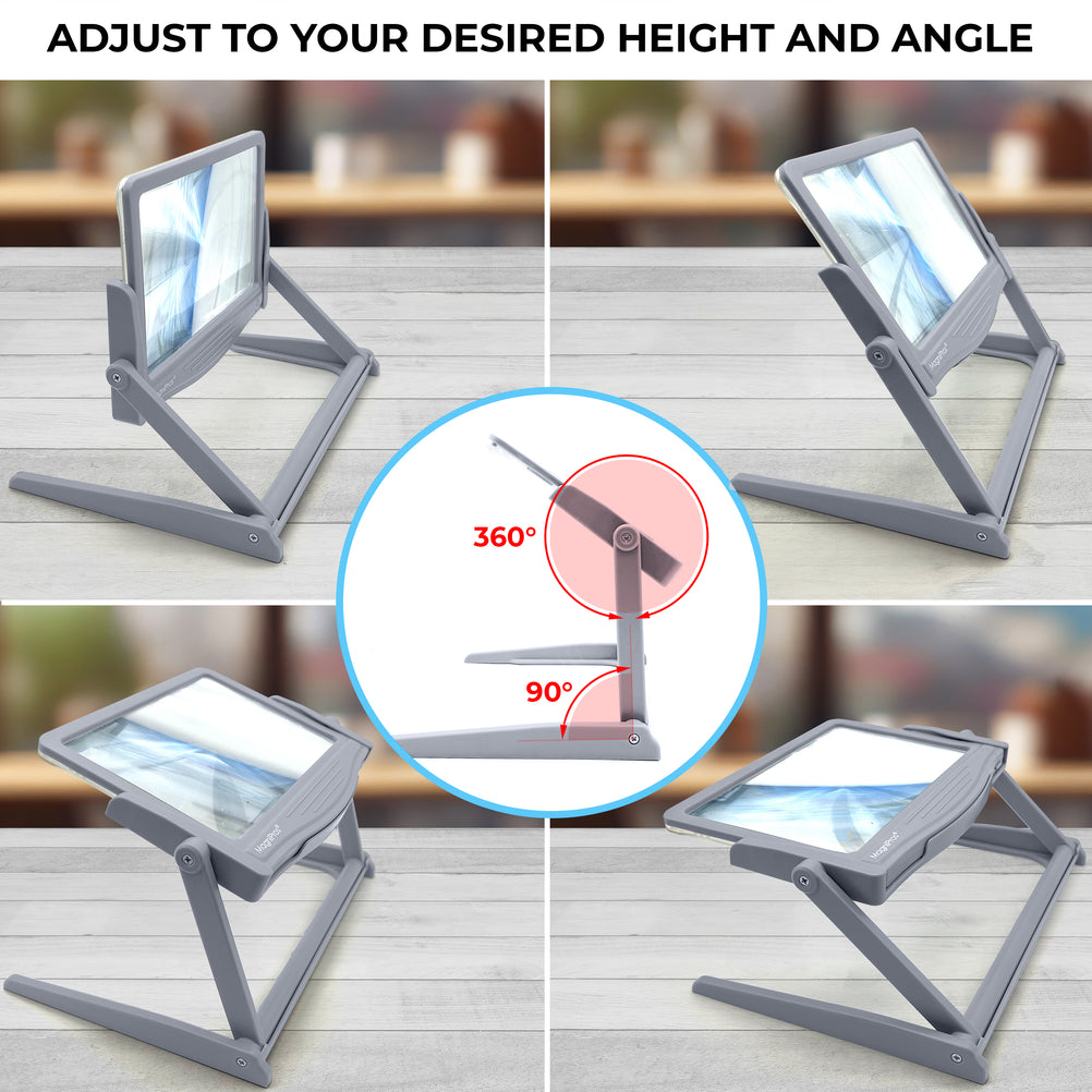 5X Rechargeable LED Page Magnifier with stand