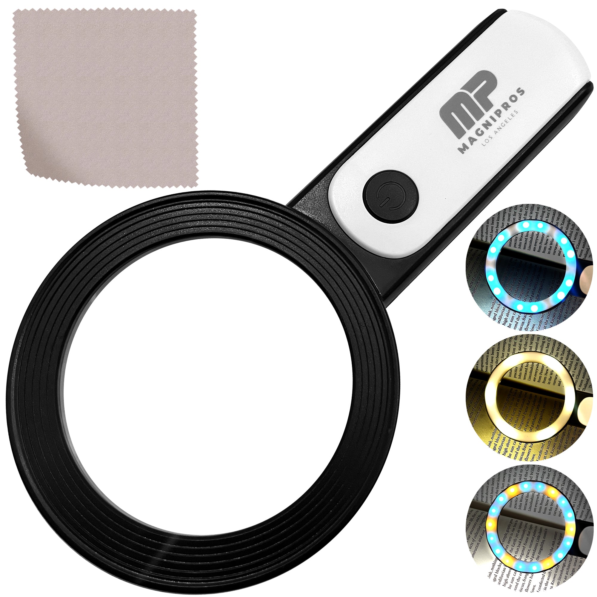 Magnifier-30X Handheld Magnifier Reading Jewelry Magnifying Glass with LED  Light