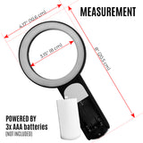 30x Handheld Magnifying Glass with 3 Color Modes