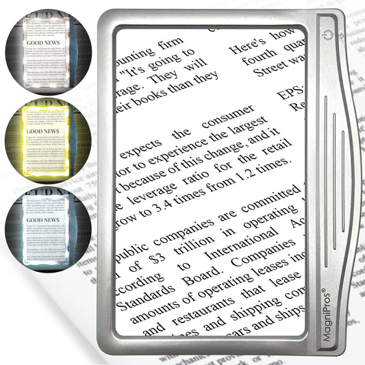 5X LED Page Magnifier with 3 Lighting Modes & 24 Fully Dimmable LEDs