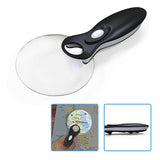LED Handheld Magnifier Dual Magnification 3X with 5X Bi-Focal Inset Lens