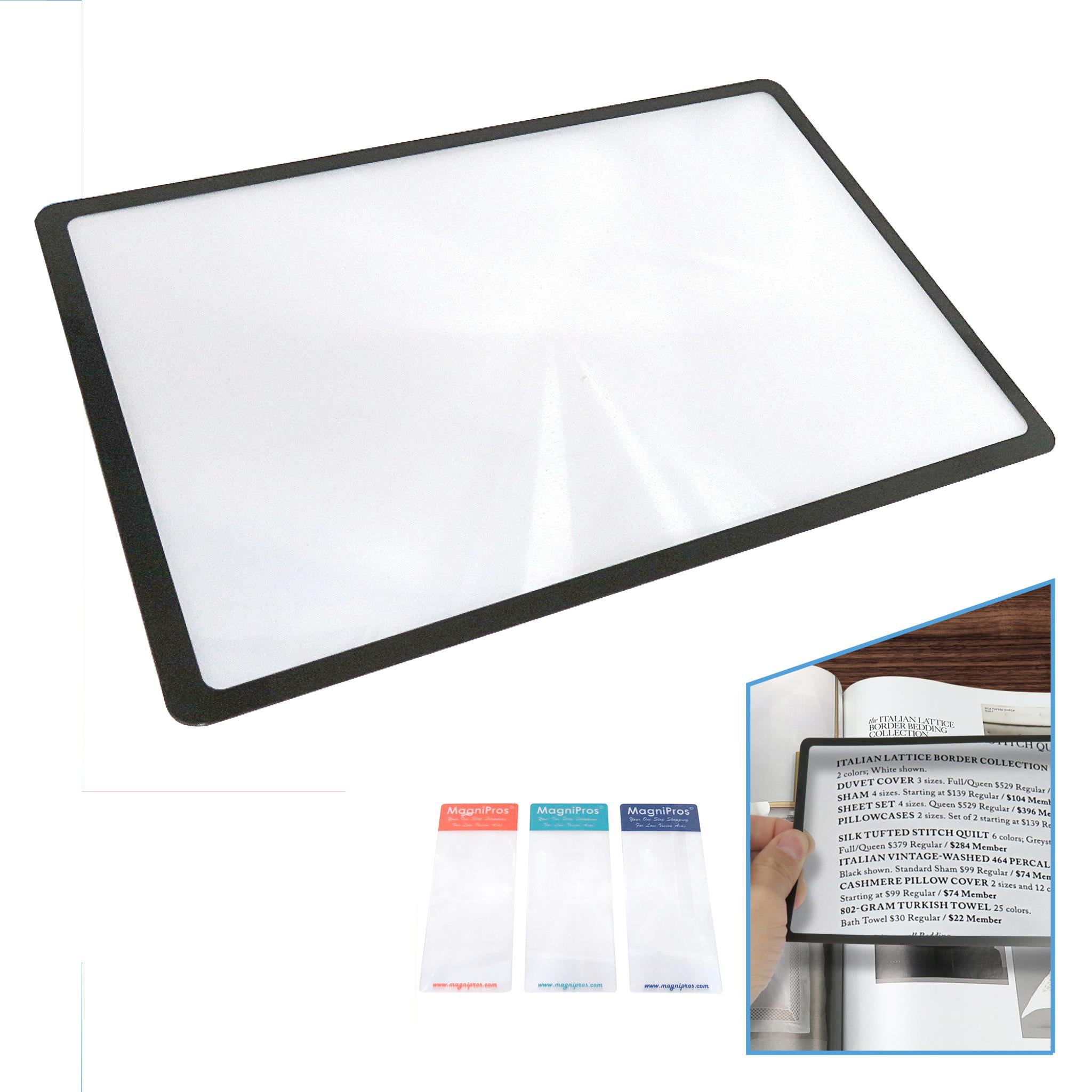 Full Page Magnifier Sheet 4x Big Large Magnifying Glass Reading Book Aid  Lens