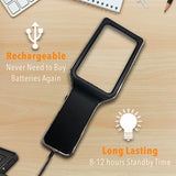 4X Magnifying Glass with 10 Anti-Glare & Dimmable LEDs