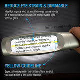 4X Magnifying Bar Magnifier with 14 Dimmable LED Lights