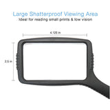 MagniPros 3X(300%) Magnifying Glass-Large Rectangular Viewing Area-Shatterproof