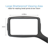 MagniPros 3X(300%) Magnifying Glass-Large Rectangular Viewing Area-Shatterproof