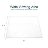 Rigid Full Page Acrylic Magnifier 2X Magnification