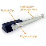 2-in-1 Handheld Bar Magnifier with 1 Bonus Clip on Bar Magnifier