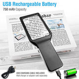 4X Magnifying Glass with 10 Anti-Glare & Dimmable LEDs