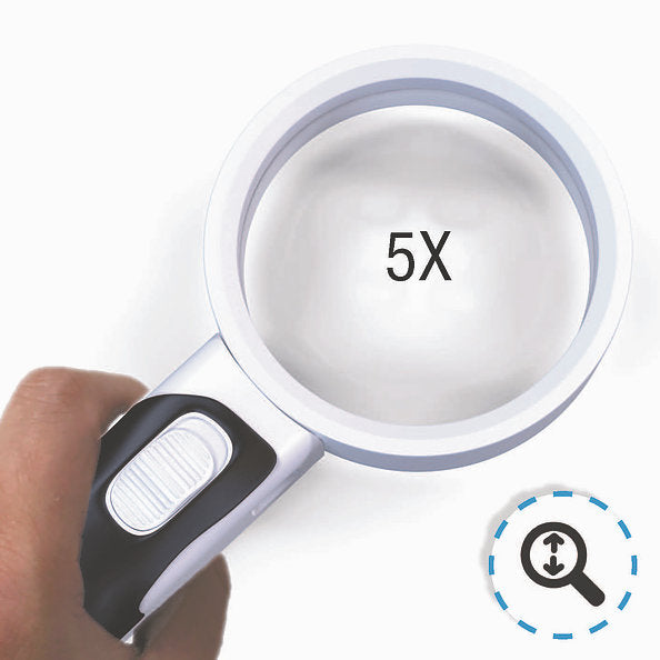  Magnifiers,Portable,Handheld,Grip,Desktop Enlarge Mirror  Non-Slip, Lightweight, Hand-Held Magnifying Glass with Light to Identify  High-Definition, Designed for The Elderly, Students : Health & Household