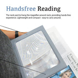 3X Large Full Page Magnifier with 12 LED Lights, Foldable Flip-Out Legs