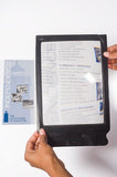 Full Page Magnifier Black Frame-Durable Fresnel Lens 3X Magnification