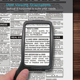 MagniPros 3X(300%) Magnifying Glass-Large Rectangular Viewing Area-Shatterproof