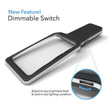 4X (400%) Magnifying Glass with 10 Anti-Glare Dimmable LEDs
