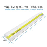 2X Magnifying Bar Magnifier Ruler with Guide Line