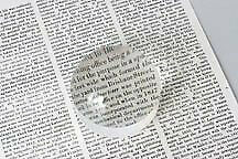 MagPro Dome Magnifier 5X Desktop Reading Magnifying Glass Paperweight with 1 Bonus Card Magnifier and Protective Case for Small Print, Books, and Maps