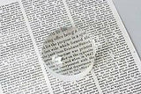 4X Magnifying Glass Dome Crystal Clear Easy to Glide Paperweight 2.5" Dome