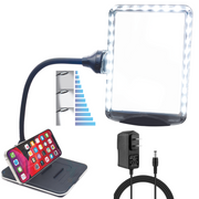 3X Magnifier Lamp with Tablet Stands & USB Charging Port for Reading, Painting, Sewing & Needle Crafts, Puzzle & Hobby Fans