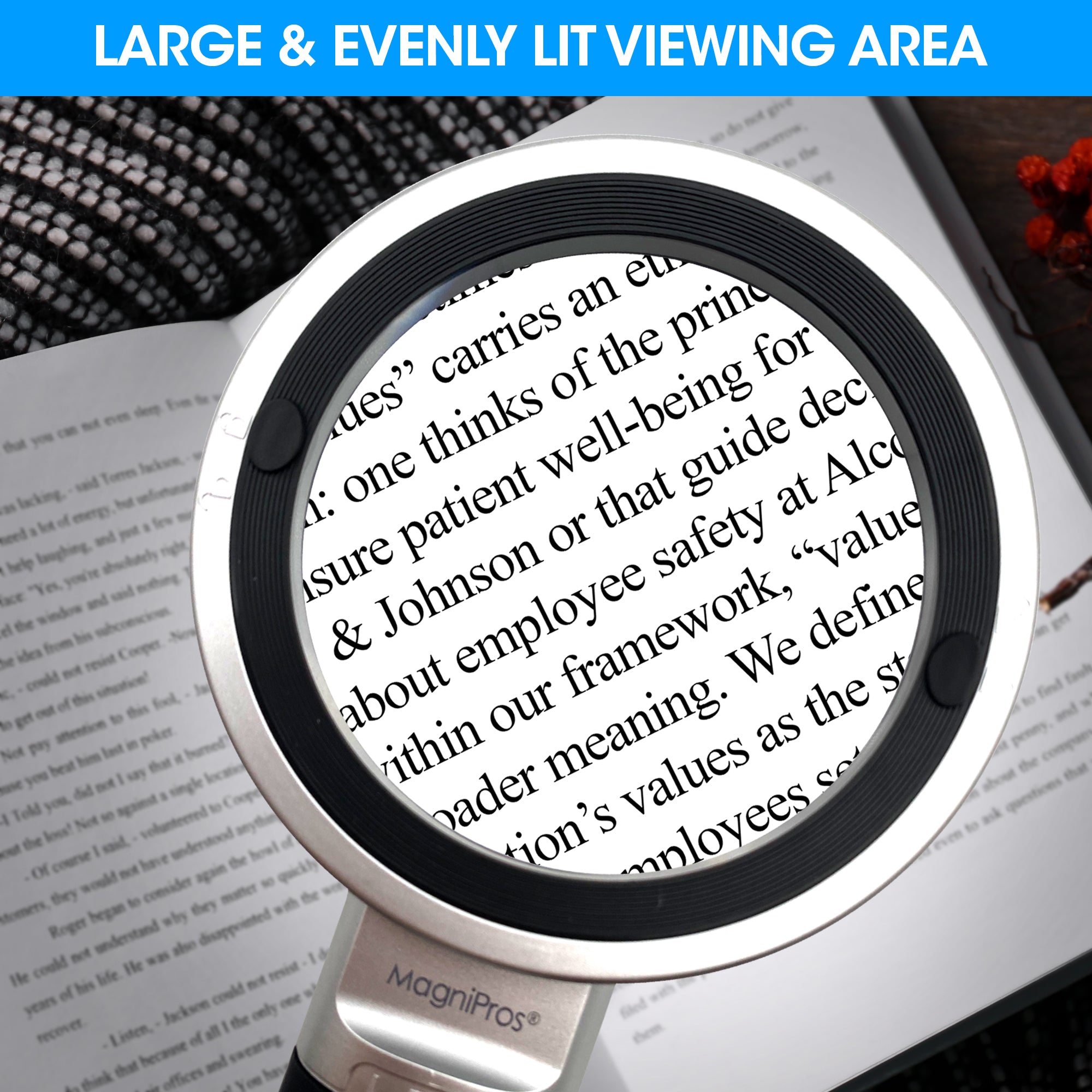 NEW 10X Magnifying Glass with Light and Deck Stand - household