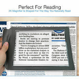 Large 2X Full Page Magnifier Magnifying Sheet with 3 Bonus Bookmark Magnifier
